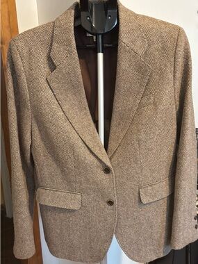 Uniqlo Women's Herringbone Blazer in Light Brown